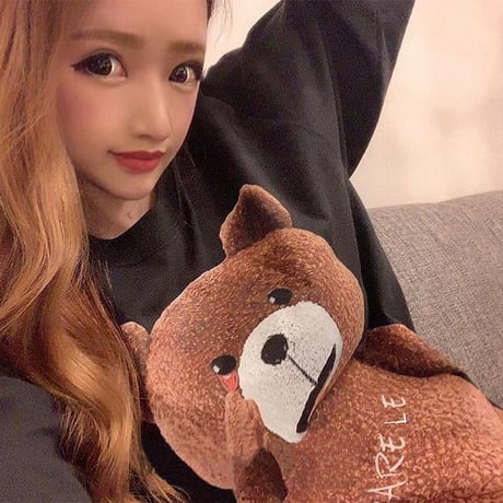 ユニセックス スウェット トレーナー あっかんベークマちゃん 裏起毛 オーバーサイズ カジュアル 韓国ファッション メンズ レディース ストリート系ファッション DTC-610257638125