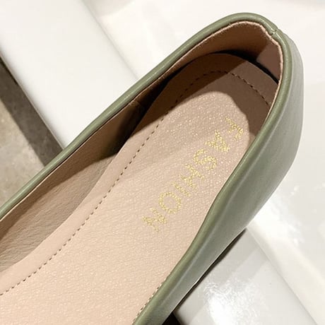 バックル付 パンプス チャンキーヒール 4cm 韓国ファッション レディース シンプル スクエアトゥ シューズ キュート 痛くない かわいい 歩きやすい 610846873186