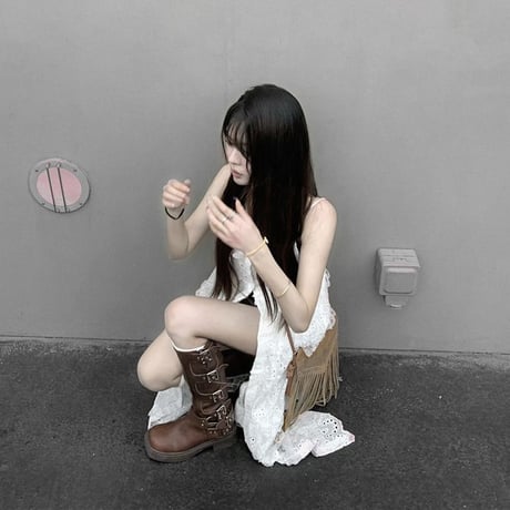 レース ワンピース ロングジレ キャミワンピース ロング丈 フロントボタン ノースリーブ ゆったり 韓国ファッション レディース 大人可愛い ガーリー フェミニン DTC-715318886777