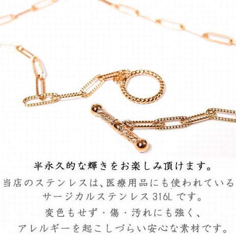 ハワイアンジュエリー ネックレス 金属アレルギー対応 マンテル ホピ スクエアチェーン 35cm スクロール サージカルステンレス インスタ Mantel-gnsc-j4