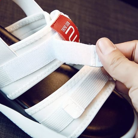 スポーツサンダル フラット スポサン 4.0cm 韓国ファッション レディース サンダル ベルト マジックテープ フラットサンダル 厚底サンダル 厚底 かわいい 歩きやすい 591478910904