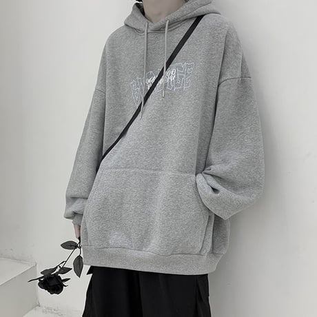 ユニセックス パーカー プルオーバー バックプリント オーバーサイズ 大きめ 長袖 韓国ファッション メンズ レディース カジュアル ストリート系 DTC-653346797279