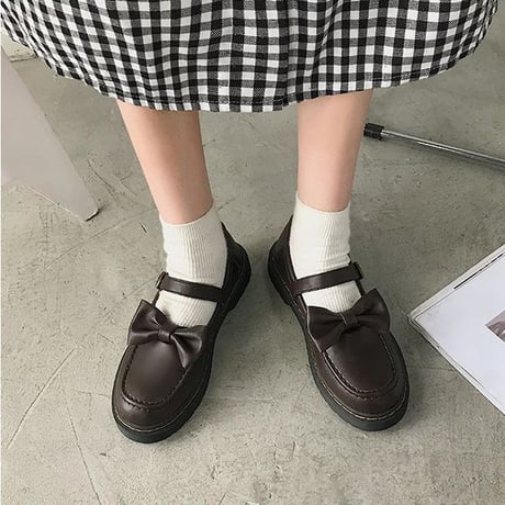 ローファー 22.5～24.5cm 取り外し可能 リボン ベルト ストラップ 靴 フラットシューズ ローヒール 歩きやすい 韓国ファッション レディース かわいい DTC-625604002955