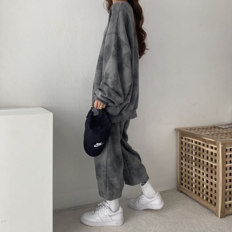 セットアップ 上下セット タイダイ柄 スウェット オーバーサイズ プル