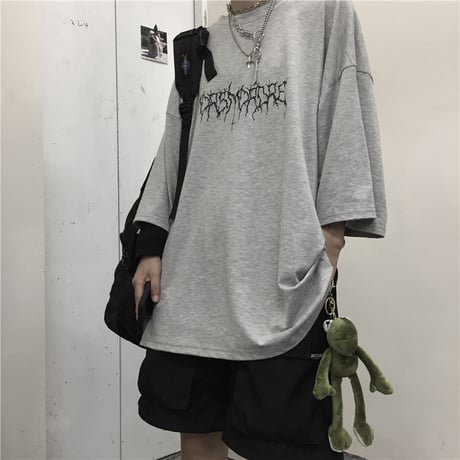 ユニセックス Tシャツ 半袖 メンズ レディース ダークホラー プリント オーバーサイズ 大きいサイズ ルーズ ストリート DTC-598850483866