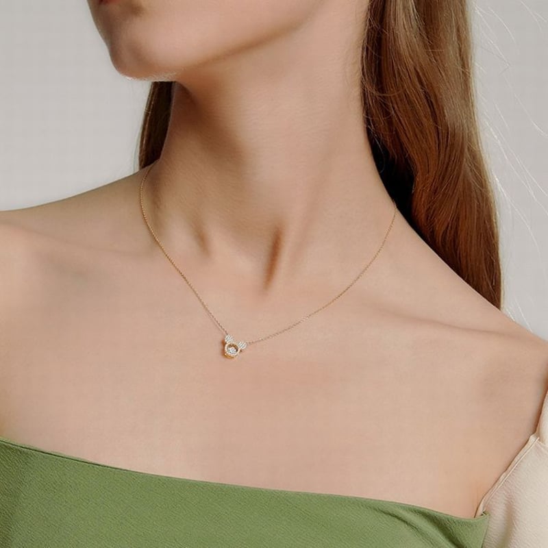 ネックレス ペンダント ミッキー マウス チェーン付き 韓国