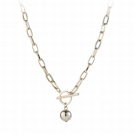 2点セット ネックレス チェーン付き コイン Tバー ペンダント アクセサリー 合金 シンプル DTC-618874289625