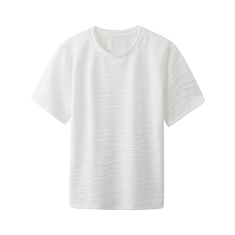 Tシャツ 凹凸 立体的 半袖 ゆったり 韓国ファッション レディース 半袖Tシャツ 大人可愛い カジュアル ストリートファッション DTC-641643271309