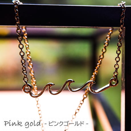 ハワイアンジュエリー アンクレット ウェーブ 金属アレルギー対応 波 スクロール メンズ レディース サージカル ステンレス シルバー ゴールド ピンクゴールド インスタ gnks805