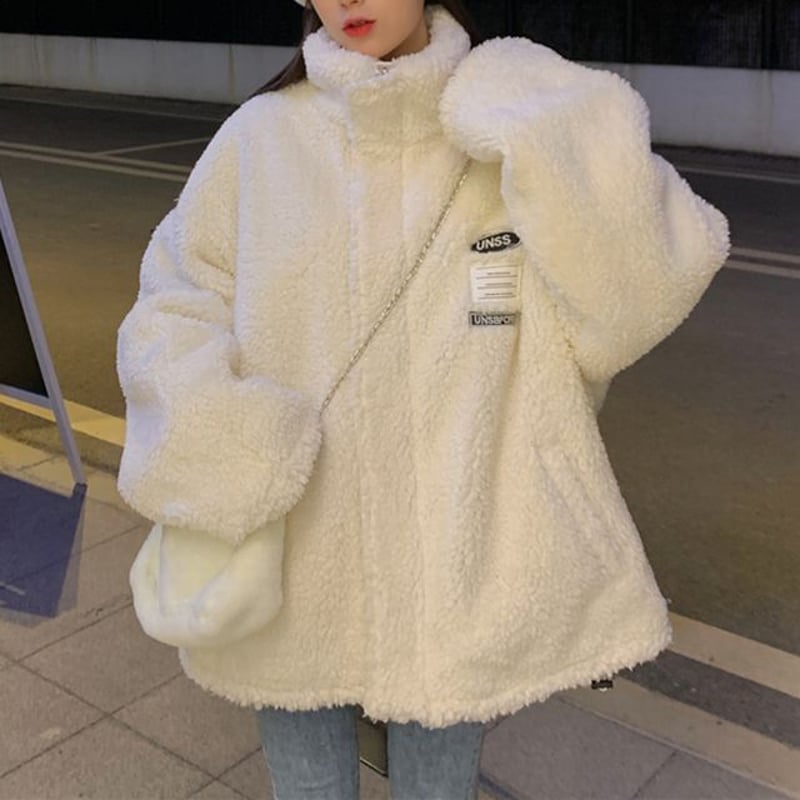 ジャケット ボアブルゾン ボア リバーシブル もこもこ L587 セール50%OFF】ワンフォークロージング 1111clothing