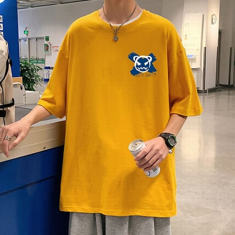 ユニセックス Tシャツ 半袖 バックプリント プルオーバー オーバーサイズ 大きめ 韓国ファッション メンズ レディース カジュアル ストリート系ファッション DTC-652167203803