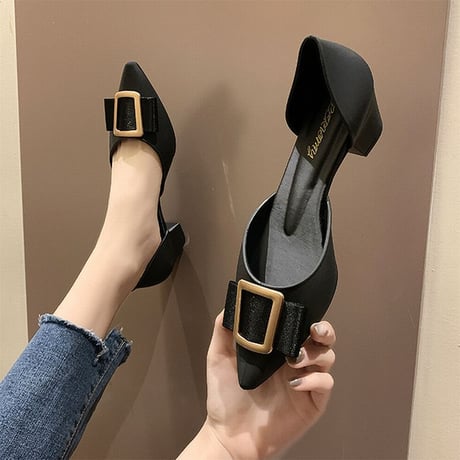 【Soervimy】 ラバーパンプス ラバーサンダル レインシューズ ヒール4cm 韓国ファッション レディース サイドオープン チャンキーヒール 雨 梅雨 ラバー 防水 616288940535