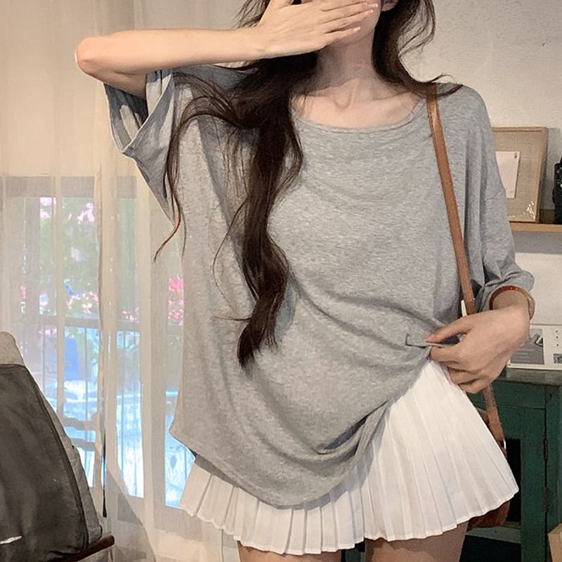 バックオープン Tシャツ 背中開き オーバーサイズ ドロップ バックオープン Tシャツ 背中開き オーバーサイズ ドロップ