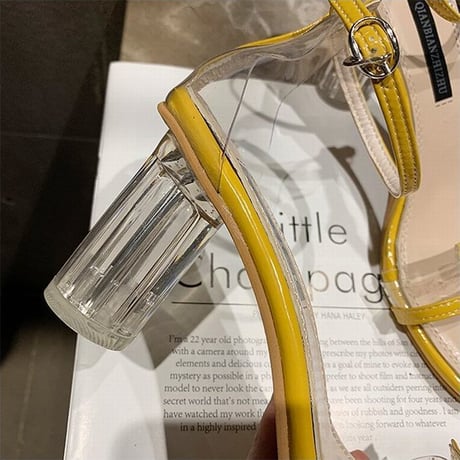 サンダル クリアヒール 7cm アンクルストラップ 韓国ファッション レディース ストラップ パンプス キュート 痛くない かわいい 靴 歩きやすい 591555737757