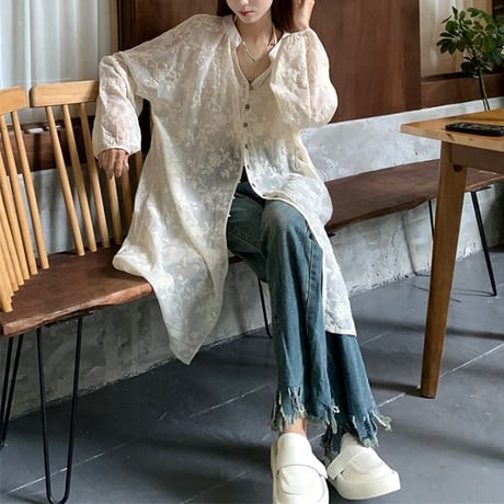 2点セット 単品購入可 ビスチェ ロングカーディガン ホルターネック タッセル シアー  Vネック 刺繍 レトロ 韓国ファッション レディース 大人可愛い ガーリー DTC-769545362419