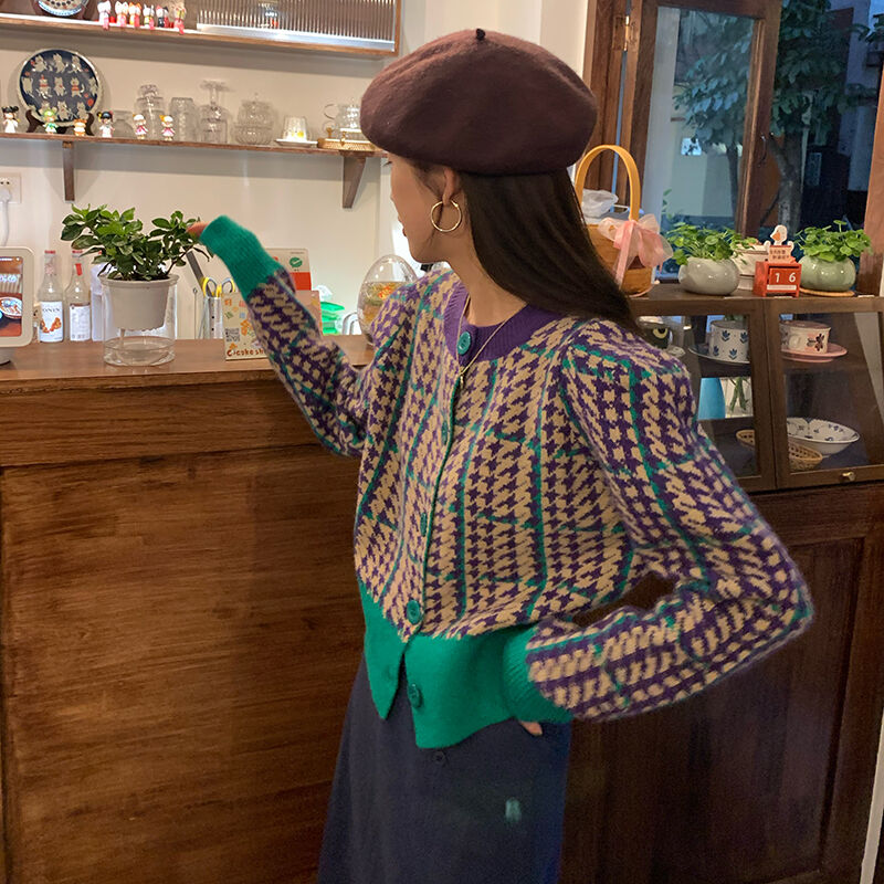 mideal チェックパターンカーディガン mideal（マイディール）の「plaid pattern cardigan / チェック