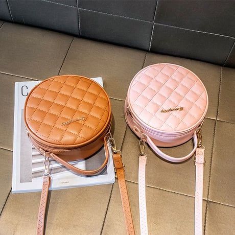 サークルバッグ 2WAYバッグ ショルダーバッグ ハンドバッグ ミニバッグ 肩掛け 斜め掛け キルティングバッグ バッグ レトロ 韓国ファッション レディース DTCA-676267932401