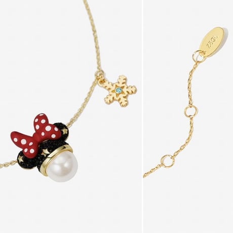 ネックレス Disney ディズニー コラボ ミニーマウス ペンダント ミニー クロスチェーン 合金 メッキ かわいい DTC-608469974820