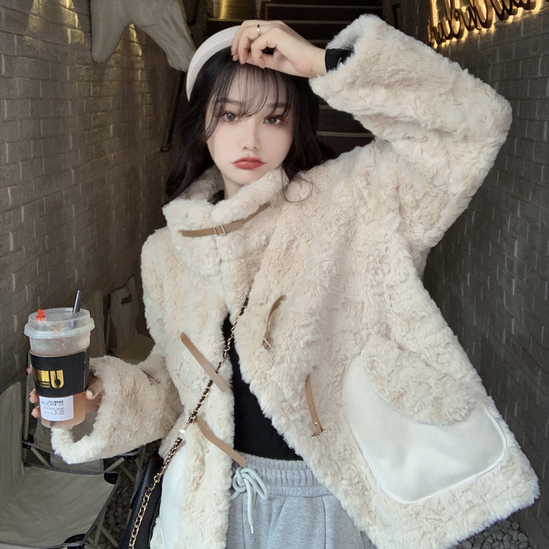 ボアジャケット ボアブルゾン ゆったり アウター ビックシルエット