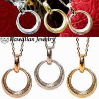 ハワイアンジュエリー ネックレス 金属アレルギー対応 サークルネックレス スクロール 波 サージカルステンレス メンズ レディース アクセサリー インスタ gps81373