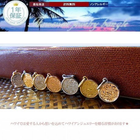 ハワイアンジュエリー ネックレス 金属アレルギー対応 メダル コイン メンズ レディース サージカルステンレス ペンダント ピンクゴールド ゴールド シルバー gps8562