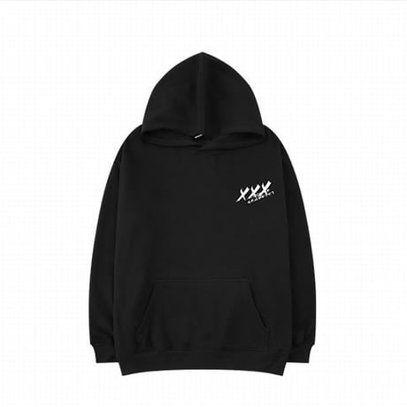 ユニセックス プルオーバー パーカー 裏起毛 韓国ファッション メンズ レディース X文字 バツ プリント オーバーサイズ ストリート DTC-611092783031