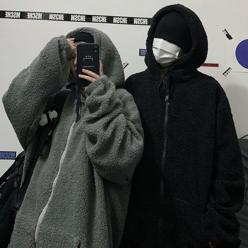 Y'sのフード付きオーバーサイズアウターブラック Y'sのフード付きオーバーサイズアウターブラック Yohji Yamamoto Y's