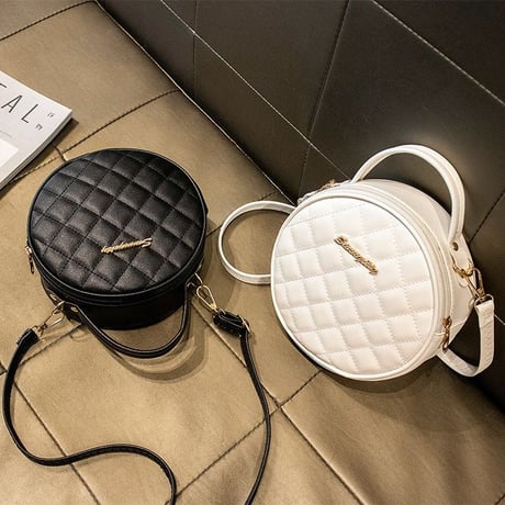 サークルバッグ 2WAYバッグ ショルダーバッグ ハンドバッグ ミニバッグ 肩掛け 斜め掛け キルティングバッグ バッグ レトロ 韓国ファッション レディース DTCA-676267932401