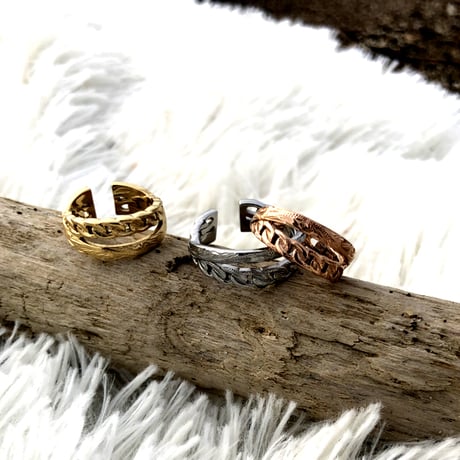 【HAWAIIANJEWELRY / ハワイアンジュエリー】 リング 指輪 ペアリング リバーシブル 2WAY チェーン ステンレス ノンアレルギー K14コーティング ハワジュ (grs8654)