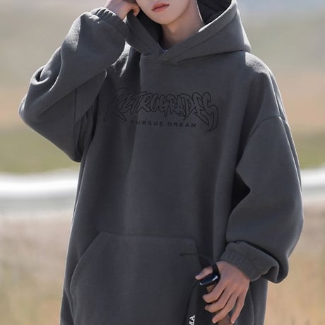 ユニセックス フリース パーカー プルオーバー 長袖 オーバーサイズ カジュアル レトロ 韓国ファッション メンズ レディース ストリート系ファッション TBNA-827025061481