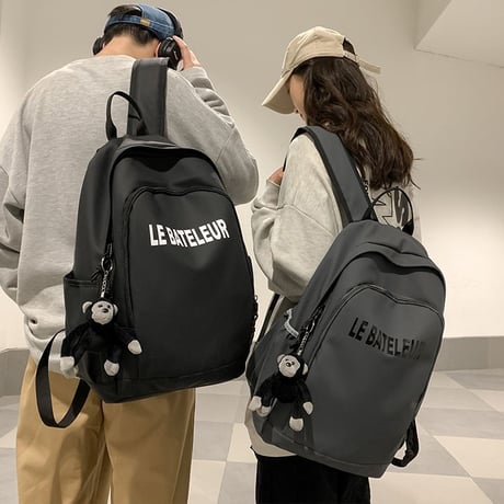 【3カラー】 サルのぬいぐるみ付き バックパック リュック リュックサック 防水 レトロ 韓国ファッション メンズ レディース カジュアル DTC-633963144688