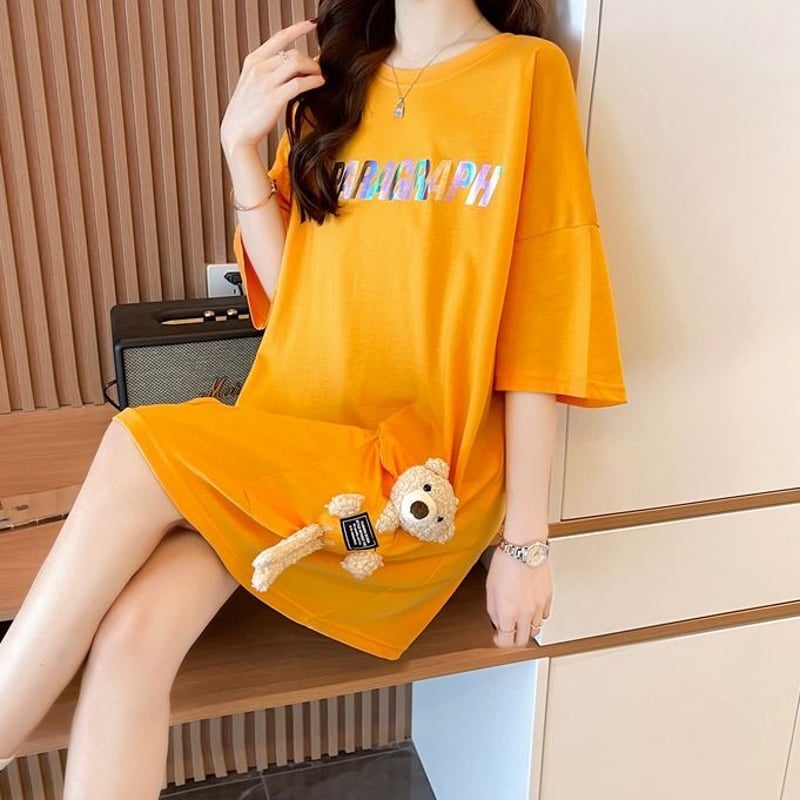 可愛いくまのチュニック モスキーノ　美品。 週末セール！　今だけ〜 くまさんポシェットチュニック｜子供服・ベビー服の通販 chil2