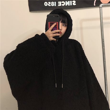 ボアパーカー もこもこ ラムウール ルーズ 防寒 韓国ファッション レディース 韓国ファッション レディース フリース ボア ゆったり カジュアル ストリート系 DTC-631523179929