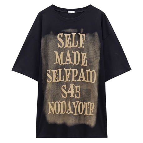 Tシャツ 半袖 レタープリント クルーネック オーバーサイズ トップス ルーズ ゆったり カジュアル 韓国ファッション レディース DTC-714118729608