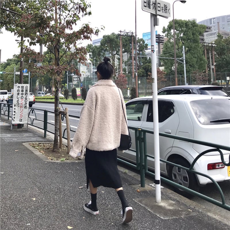 シングルブレスト ジャケット ショートコート デート きれいめ 韓国ファッション ショートコート ジャケット もこもこ シングル