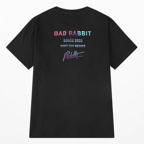 Tシャツ 半袖 メンズ レディース ユニセックス BADRABBIT うさぎのヌイグルミ プリント オーバーサイズ 大きいサイズ 韓国ストリートファッション TBN-616709422105