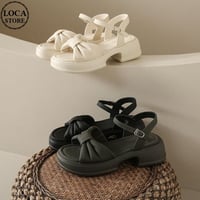 厚底サンダル 22.5～25.0cm アンクルストラップ サンダル オープントゥ 厚底 チャンキーヒール 美脚効果 脚長 トレンド 韓国ファッション レディース DTC-709419895936