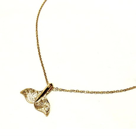 【ハワイアンジュエリー / HawaiianJewelry】 K24 純金 コーティング k24 ペンダント ネックレス プルメリア (gps8781all24k)