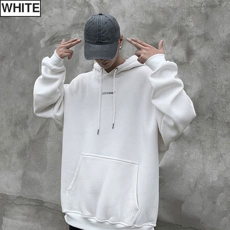 ユニセックス プルオーバー パーカー 裏起毛 韓国ファッション メンズ レディース 花びら オーバーサイズ ストリート DTC-609498793301
