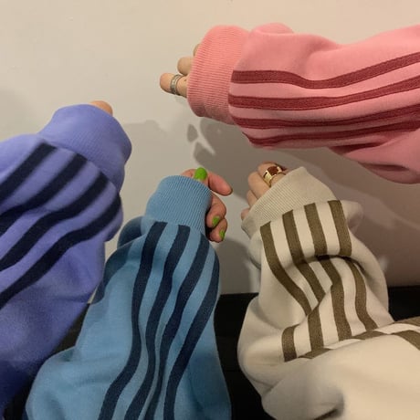 パーカー 裏起毛 袖ライン ジップアップ プラスベルベット 長袖 オーバーサイズ 韓国ファッション レディース ルーズ カジュアル ストリートファッション DTCA-732271460143