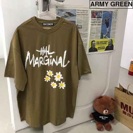 Tシャツ 半袖 メンズ レディース ユニセックス 英字 花 フラワープリント オーバーサイズ 大きいサイズ ルーズ ストリート TBN-614814663557