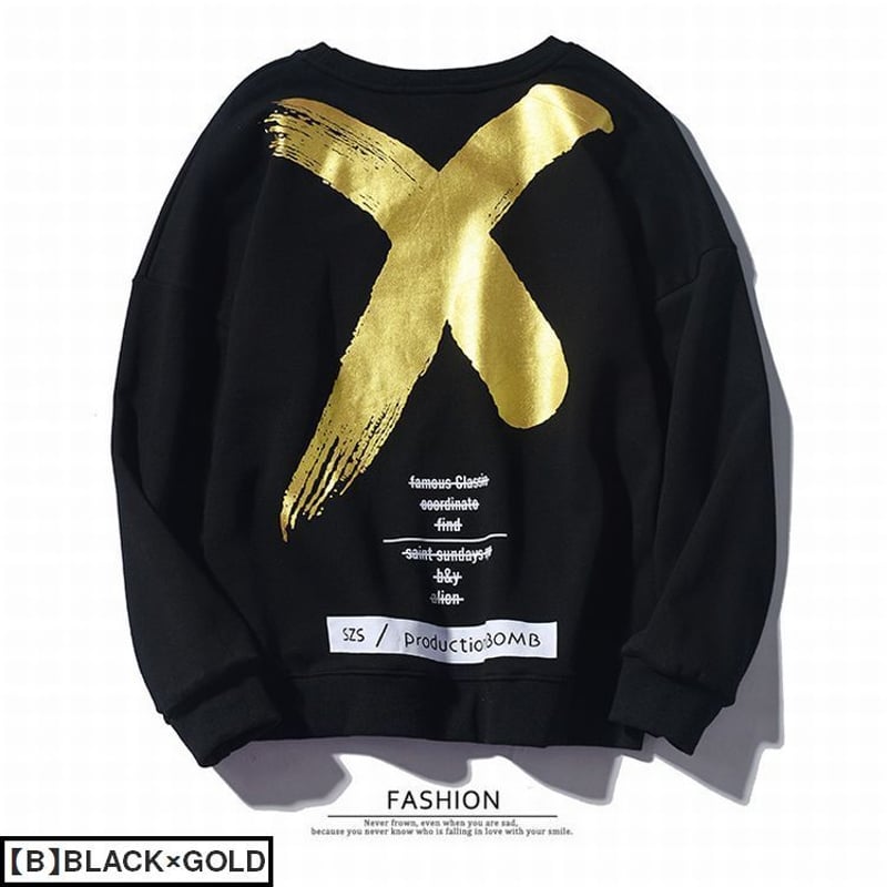 Never バックプリント スウェット トレーナー 韓国 メンズ ブラック Never バックプリント スウェット トレーナー 韓国 メンズ ブラック