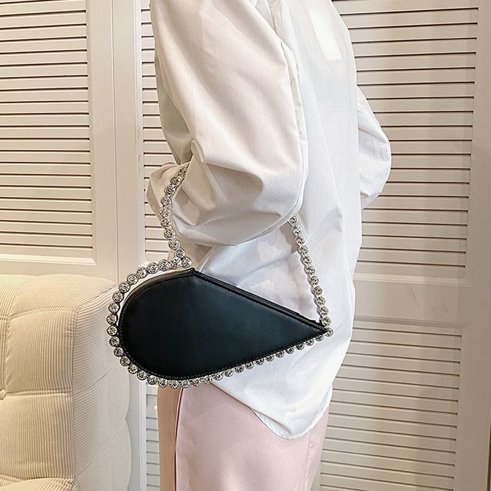 ビジュー ハート ハンドバッグ 肩掛け キラキラ オールシーズン ビジュー ハート ハンドバッグ 肩掛け キラキラ オールシーズン