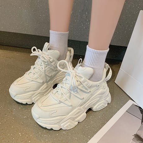 ダットスニーカー 厚底 22.5～25.0cm 厚底スニーカー スニーカー カジュアル スポーツ 韓国ファッション レディース シューズ DTC-665317556080