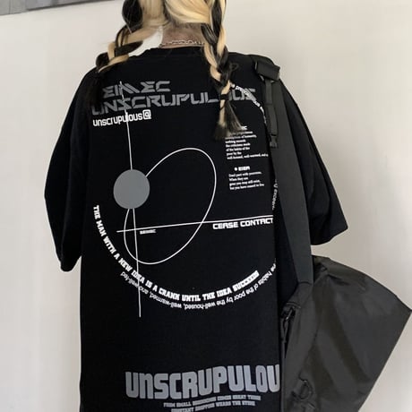 ユニセックス Tシャツ 半袖 ラウンドネック オーバーサイズ 韓国ファッション メンズ レディース トップス 大きめ カジュアル ストリートファッション DTC-638006904577
