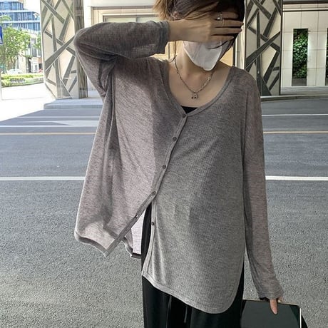 サマーカーディガン シアー カーディガン 薄手 Vネック ゆったり トップス UVカット 長袖 レトロ 大人可愛い ガーリー DTCA-811526858688
