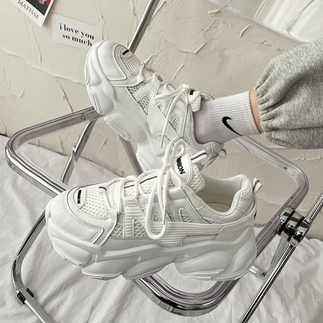 ダットスニーカー 厚底 22.0～25.0cm 厚底スニーカー スニーカー 韓国ファッション レディース シューズ カジュアル スポーツ 歩きやすい 疲れない DTC-636930811679