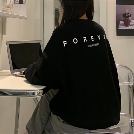トレーナー うさぎ ラビット スウェット 厚手 オーバーサイズ 長袖 ゆったり レトロ 韓国ファッション レディース 大人可愛い ガーリー カジュアル DTC-659139065147