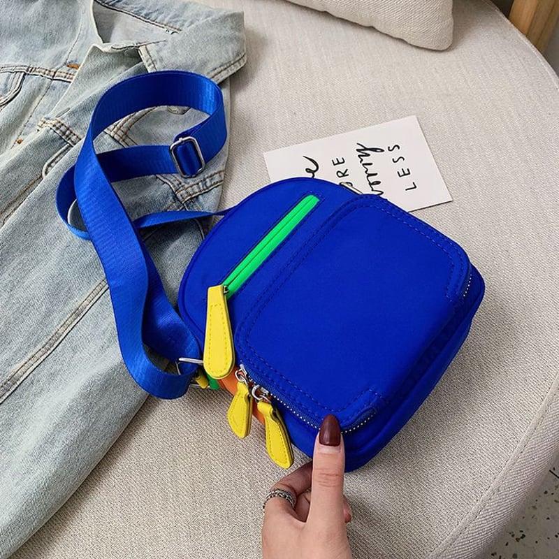 マルチカラー ショルダーバッグ ポシェット メッセンジャーバッグ ミニ