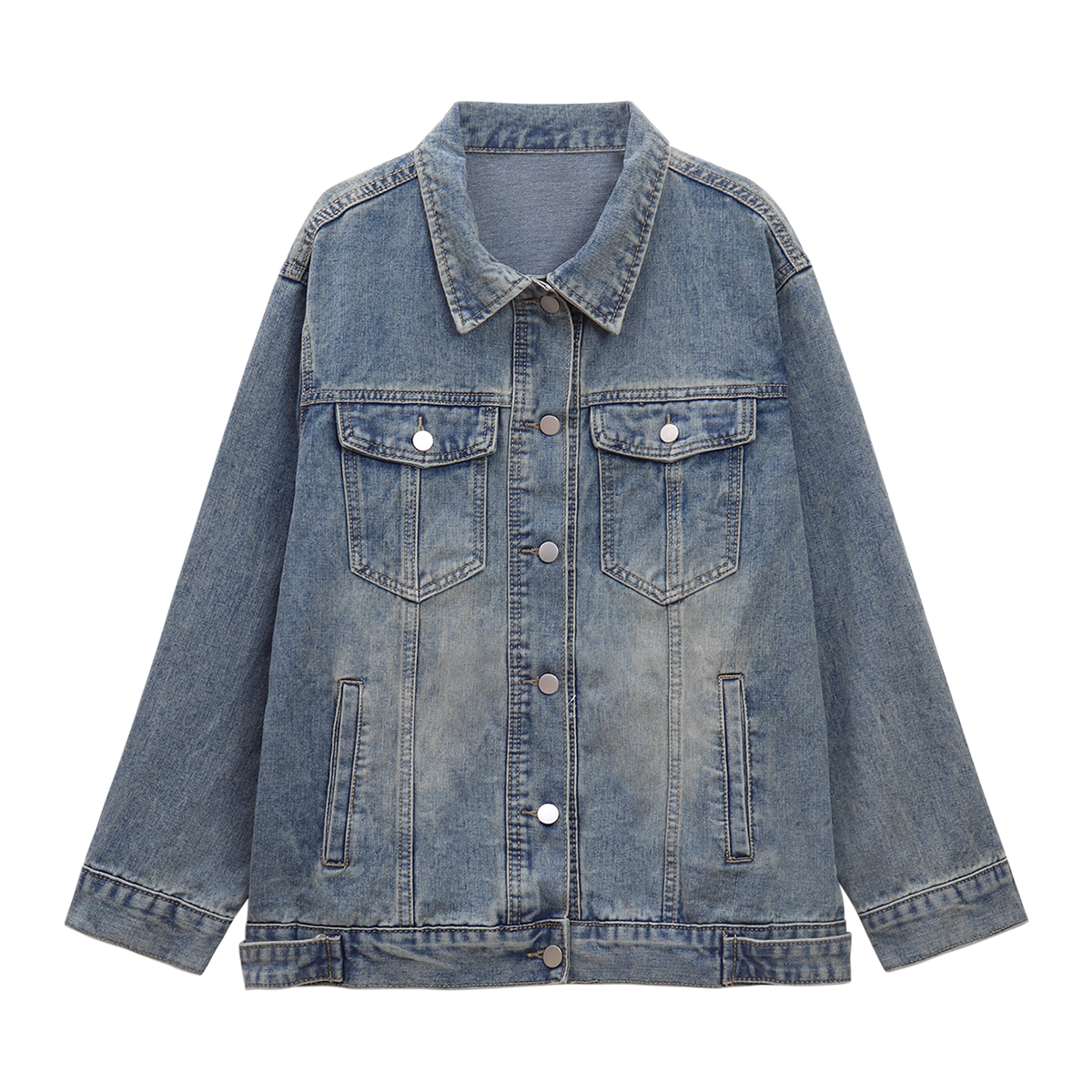 オーバーサイズ デニムジャケット Gジャン ライトアウター デニム  